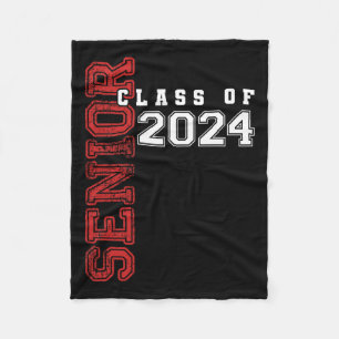 Senior 2024 Class Of 2024 Seniors Graduation 2024 Fleece Blanket