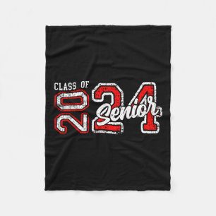 Senior 2024 Class Of 2024 Seniors Graduation 2024  Fleece Blanket