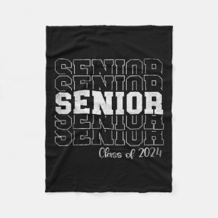 Senior 2024 Class Of 2024 Seniors Graduation 24 Fleece Blanket