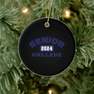 Senior 2024 College Ceramic Tree Decoration