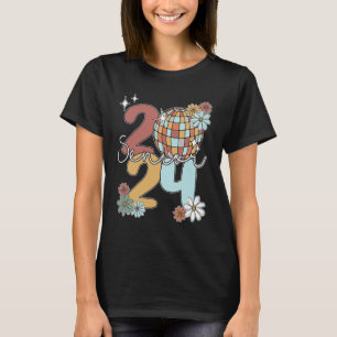 Senior 2024 Disco Balls Last Day Of School Graduat T-Shirt