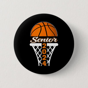 Senior 2024 Graduate Class 2024 Basketball Graduat 6 Cm Round Badge