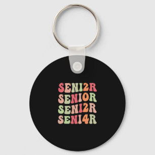 Senior 2024 Groovy Back to School Class 2024 Key Ring