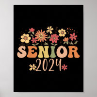 Senior 2024 Groovy Retro Class Of 2024 Graduation 