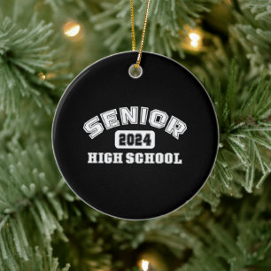 Senior 2024 High school Ceramic Tree Decoration