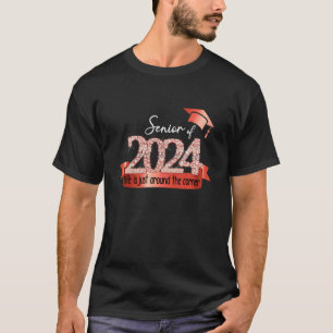 Senior 2024 I Motivational Quote Red Black Party O T-Shirt