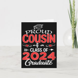 Senior 2024 Proud Cousin Of A Cl Of 2024 Graduate Card