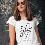Senior 2024 trendy heart modern T-Shirt<br><div class="desc">Embrace your final year of high school or college with this "Senior 2024" Zazzle t-shirt! Designed to celebrate your academic journey, with its lovely stylised heart, this tee is a must-have for all trendsetting graduates and is perfect to show off your class pride for all your high school or college...</div>