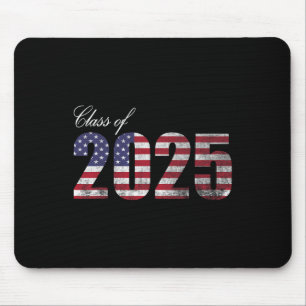 Senior 2025 American Flag Usa Graduation Cl Of 202 Mouse Mat