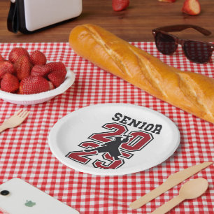Senior 2025 Basketball Graduate Sport  Paper Plate
