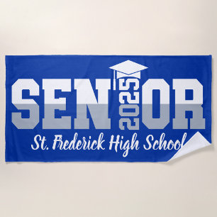 Senior 2025 Beach Towel Any School Any Colours