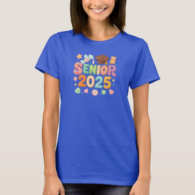 Senior 2025 Candy Shirt – Cute Sweet Graduation Te (Front)