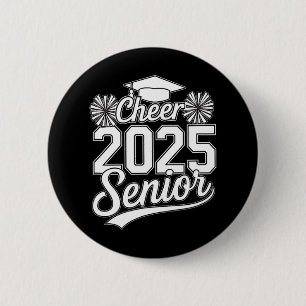 Senior 2025 Cheer Team Mum High School Graduation 6 Cm Round Badge