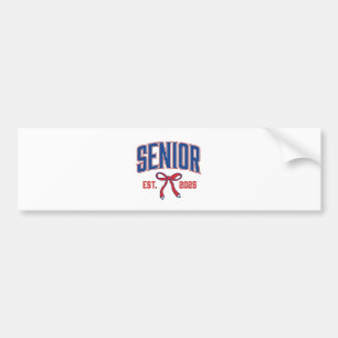 Senior 2025 Coquette Class of 2025 Pink Bows Bumper Sticker