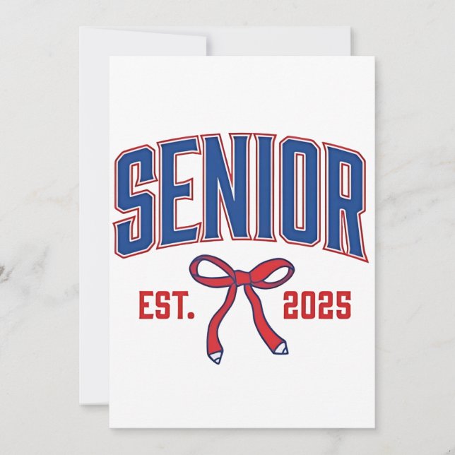 Senior 2025 Coquette Class of 2025 Pink Bows Invitation (Front)