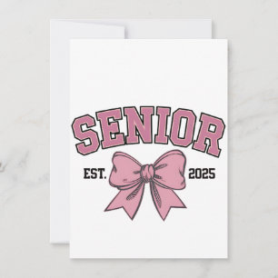 Senior 2025 Coquette Class of 2025 Pink Bows Invitation