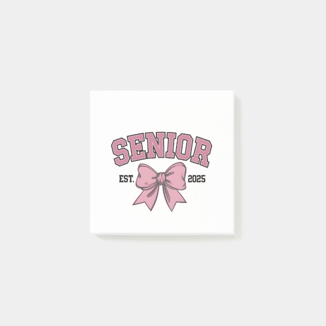 Senior 2025 Coquette Class of 2025 Pink Bows Post-it Notes (Front)