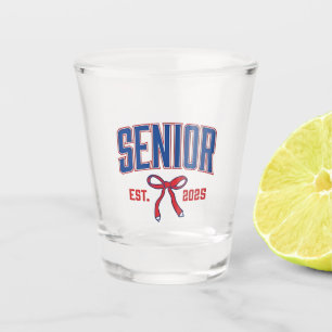 Senior 2025 Coquette Class of 2025 Pink Bows Shot Glass