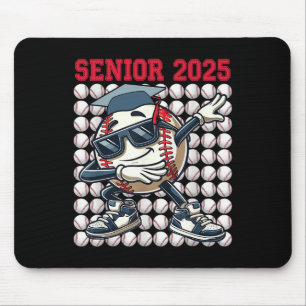 Senior 2025 Dabbing Baseball Cl Of 2025 Graduation Mouse Mat