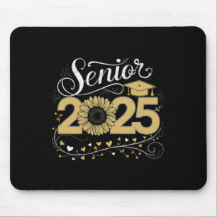 Senior 2025 Funny Graduation Sunflower Cl Of 2025 Mouse Mat