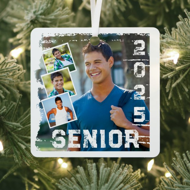 Senior 2025 High School Diploma Certificate Metal Tree Decoration (Insitu)