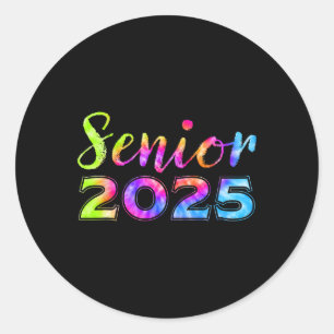 Senior 2025 Last First Day Ck To School Graduation Classic Round Sticker