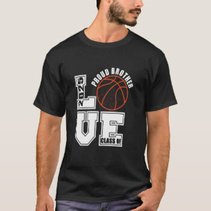 Senior 2025 Proud Brother Class Of 2025 Basketball T-Shirt