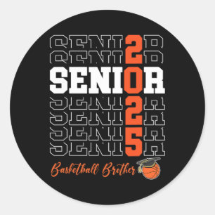 Senior 2025 Sketll Brother Gift Cl Of 2025 Proud B Classic Round Sticker