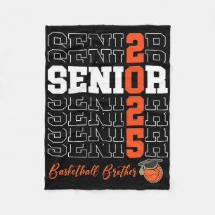 Senior 2025 Sketll Brother Gift Cl Of 2025 Proud B Fleece Blanket