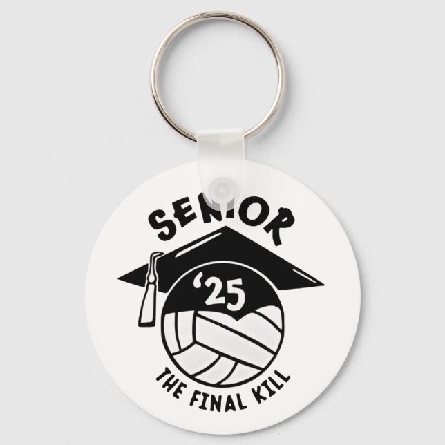 Senior 2025 Volleyball Graduation  Key Ring (Front)