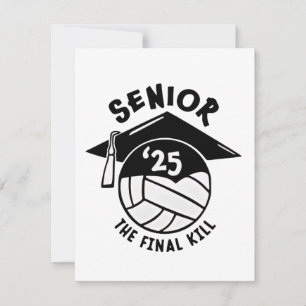 Senior 2025 Volleyball Graduation  Thank You Card