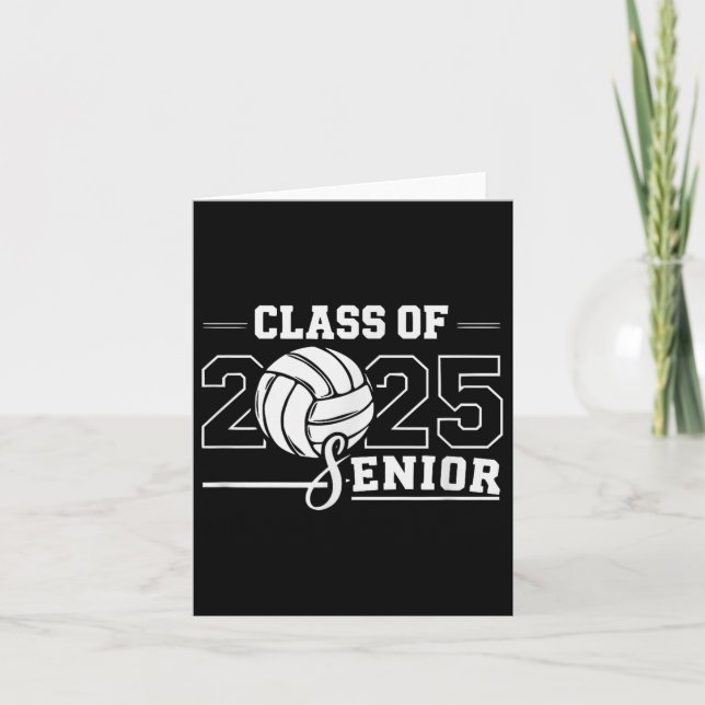 Senior 2025 Volleyball Mum High School Graduation  Card (Front)