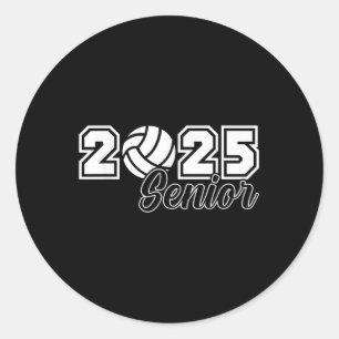 Senior 2025 Volleyball Mum High School Graduation  Classic Round Sticker