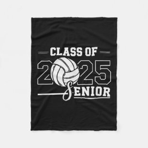 Senior 2025 Volleyball Mum High School Graduation Fleece Blanket
