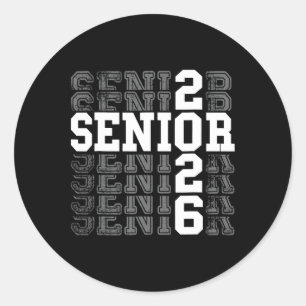 Senior 2026 Back To School Graduation Teachers Kid Classic Round Sticker