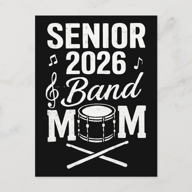 Senior 2026 Band Mum Postcard (Front)