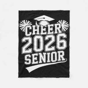 Senior 2026 Cheer Team Mum High School Graduation Fleece Blanket