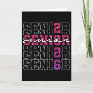 Senior 2026 Cl Of 2026 Graduation 2026 Pink Girl W Card