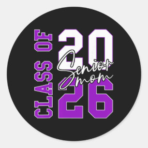 Senior 2026 Cl Of 2026 Purple Graduation 2026 Seni Classic Round Sticker