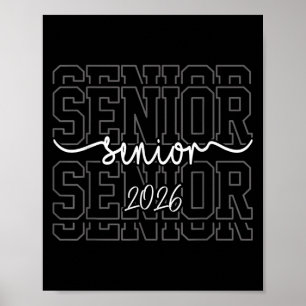 Senior 2026 Cl Of 2026 School Year Graduation Men Poster