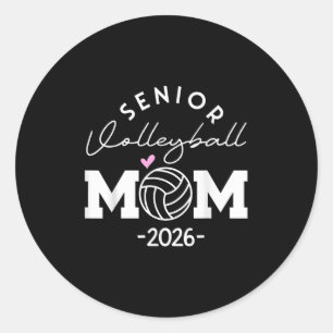 Senior 2026 Cl Of 2026 Senior Mum Volleyball Gradu Classic Round Sticker