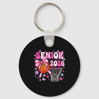 Senior 2026 class of 2026 basketball coquette bow key ring