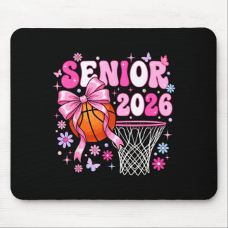 Senior 2026 class of 2026 basketball coquette bow mouse mat