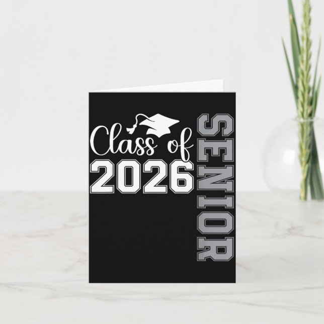 Senior 2026 class of 2026 high school college card (Front)