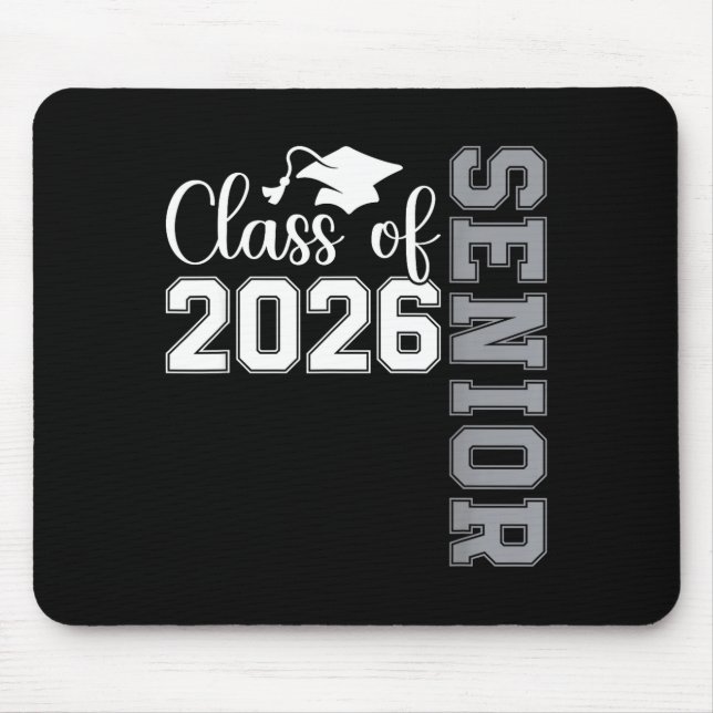 Senior 2026 class of 2026 high school college mouse mat (Front)
