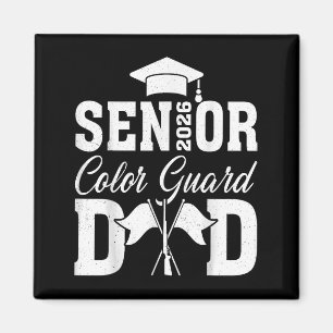 Senior 2026 Colour Guard Dad Flag Team Father Grad Magnet