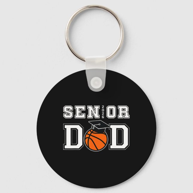 Senior 2026 Dad Sketll Graduation  Key Ring (Front)