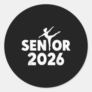 Senior 2026 Dance Team Cl Of 2026 Graduate Back To Classic Round Sticker