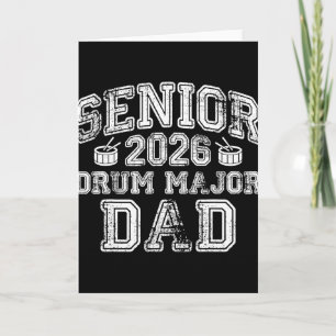 Senior 2026 Drum Major Dad Band Music Graduation G Card