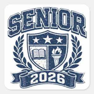 Senior 2026 – Final Year Pride College Square Sticker